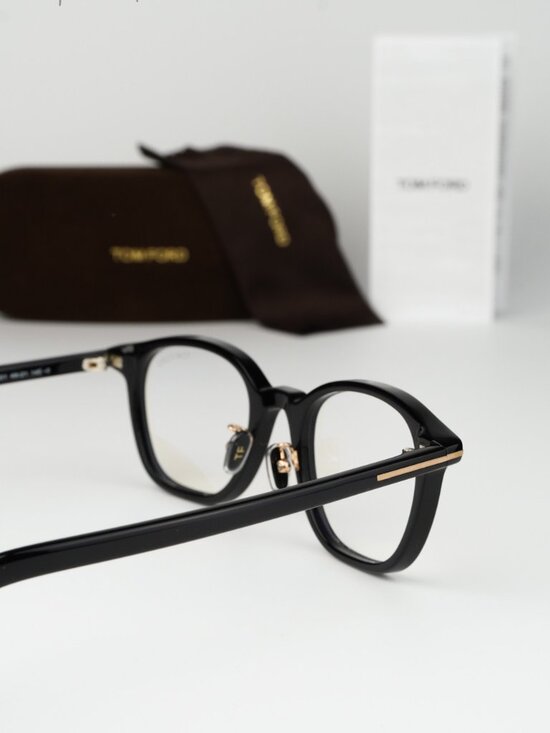 Tom Ford Women Eyeglasses Black Blue Block Square FT5858-D-B 001 NEW AUTHENTIC main image 7